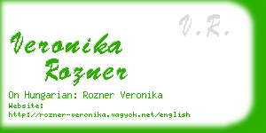 veronika rozner business card